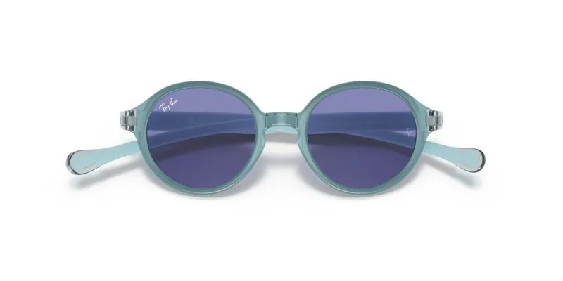 Rayban Junior RJ9075SF Light Blue Rubber close-up ด้านหน้า
