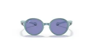 แว่นกันแดดเด็ก Rayban Junior RJ9075SF Light Blue Rubber ทรง Phantos ขนาด 46 ด้านหน้า