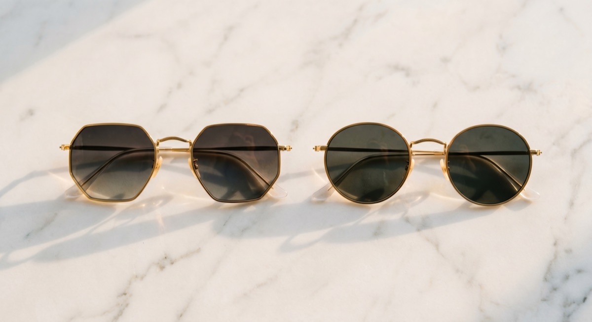 Rayban Hexagonal กับ Round Metal เปรียบเทียบแว่นกันแดดทรงกลม