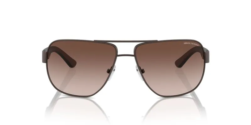 Armani Exchange AX2012S 605813 แว่นกันแดด สีน้ำตาลด้าน สำหรับผู้ชาย