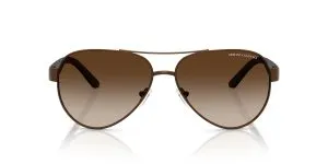 Armani Exchange AX2034S 605813 แว่นกันแดด สีน้ำตาลเข้มด้าน สำหรับผู้ชาย