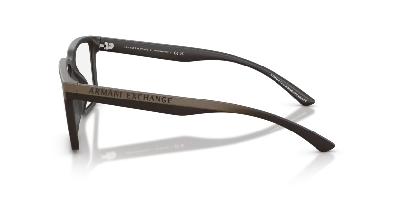 แว่นสายตา Armani Exchange AX3129U 8391 มุมข้าง ลายโลโก้ AX บนขาแว่น