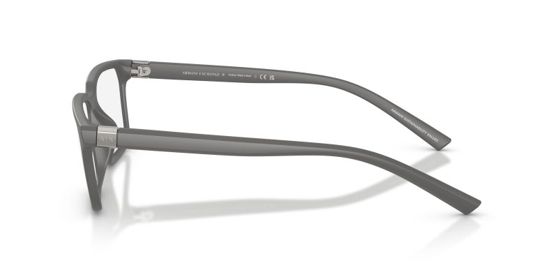 แว่นสายตา Armani Exchange AX3137U 8400 มุมข้าง ลายโลโก้ AX บนขาแว่น