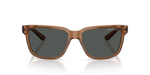 Armani Exchange AX4026S 835887 แว่นกันแดด สีน้ำตาลโปร่งใสประกาย สำหรับผู้ชาย