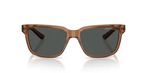 Armani Exchange AX4026S 835887 แว่นกันแดด สีน้ำตาลโปร่งใสประกาย สำหรับผู้ชาย
