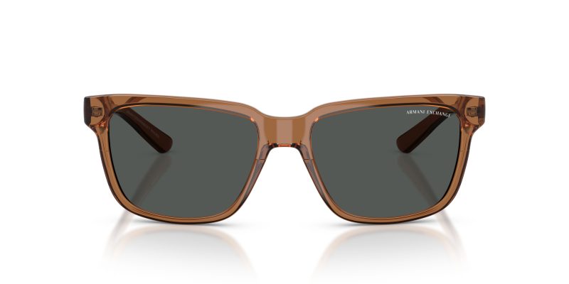 Armani Exchange AX4026S 835887 แว่นกันแดด สีน้ำตาลโปร่งใสประกาย สำหรับผู้ชาย