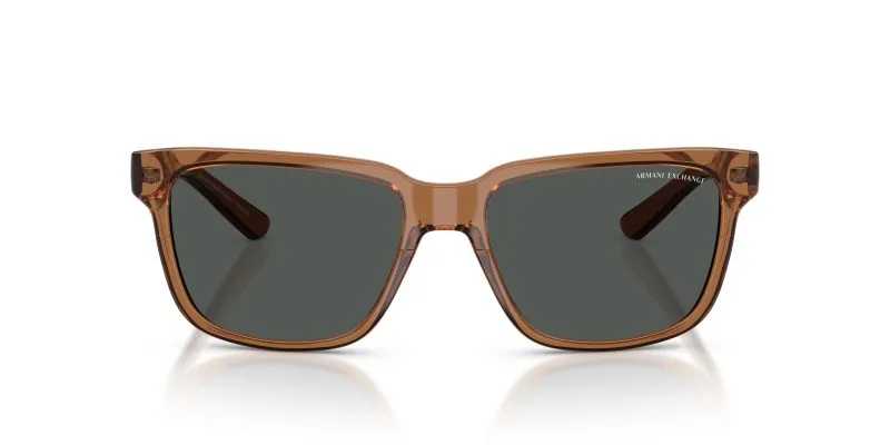 Armani Exchange AX4026S 835887 แว่นกันแดด สีน้ำตาลโปร่งใสประกาย สำหรับผู้ชาย Armani Exchange AX4026S 835887 แว่นกันแดด สีน้ำตาลโปร่งใสประกาย สำหรับผู้ชาย