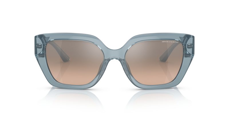 Armani Exchange AX4125SU 82408Z แว่นกันแดด สีฟ้าโปร่งใสแวววาว สำหรับผู้หญิง