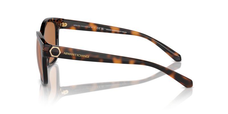 แว่นกันแดด Armani Exchange AX4127SF 828373 มุมข้าง ลายโลโก้ AX บนขาแว่น