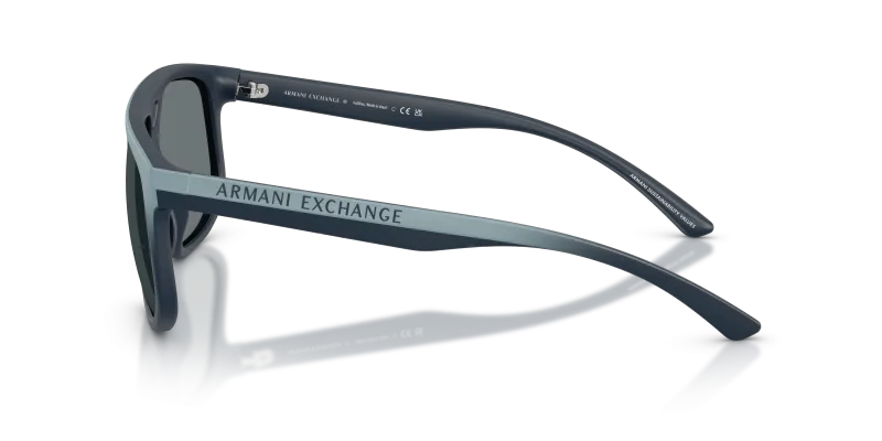 แว่นกันแดด Armani Exchange AX4161SU 839080 มุมข้าง ลายโลโก้ AX บนขาแว่น