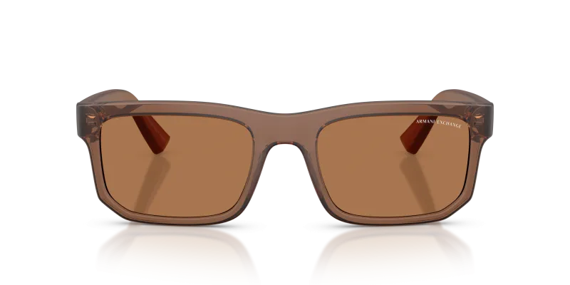 Armani Exchange AX4165SF 835873 แว่นกันแดด สีFrosted Brown สำหรับผู้ชาย Armani Exchange AX4165SF 835873 แว่นกันแดด สีFrosted Brown สำหรับผู้ชาย