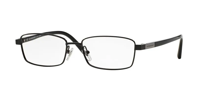Burberry BE1287TD 1001 แว่นสายตาทรงสี่เหลี่ยมไทเทเนียมสีดำ สำหรับผู้ชาย Burberry BE1287TD 1001 แว่นสายตาทรงสี่เหลี่ยมไทเทเนียมสีดำ สำหรับผู้ชาย