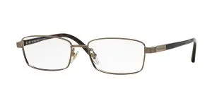 Burberry BE1287TD 1002 แว่นสายตาไทเทเนียมทอง Burberry ขัดสีขาฮาวานาเข้ม สำหรับผู้ชาย