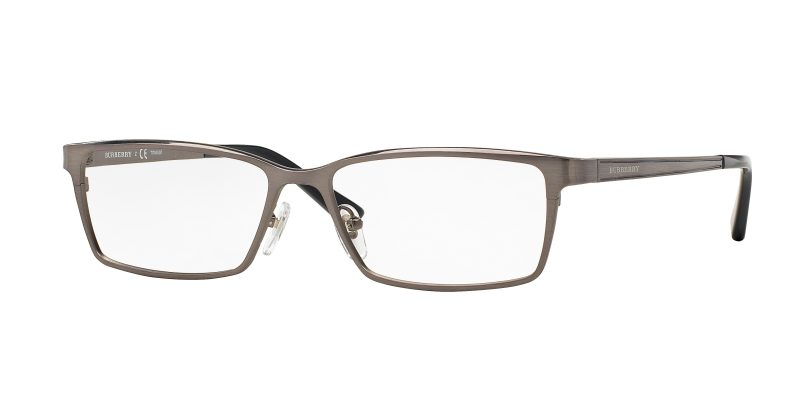 Burberry BE1292TD 1008 แว่นสายตาทรงสี่เหลี่ยมไทเทเนียมกันเมทัลขัดสี สำหรับผู้ชาย Burberry BE1292TD 1008 แว่นสายตาทรงสี่เหลี่ยมไทเทเนียมกันเมทัลขัดสี สำหรับผู้ชาย