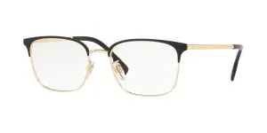 Burberry BE1338D 1017 แว่นสายตาทรงสี่เหลี่ยมจัตุรัสโลหะดำด้าน-ทอง สำหรับผู้ชาย