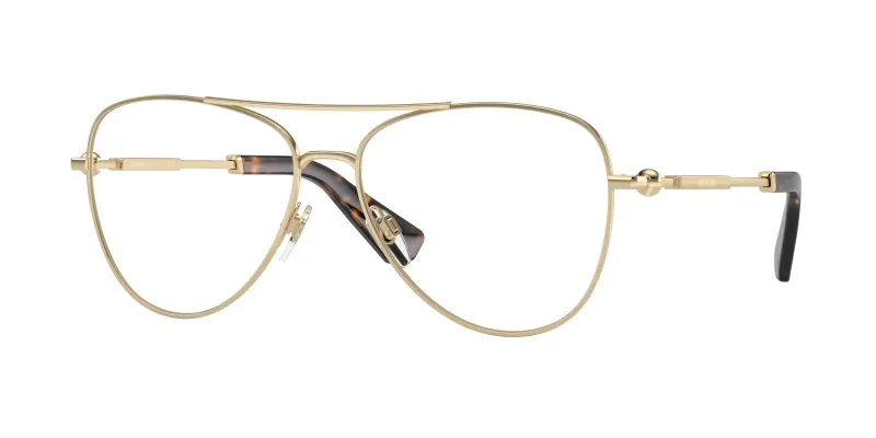 Burberry BE1386 1109 แว่นสายตาทรงนักบินโลหะสีทองอ่อน สำหรับผู้ชาย Burberry BE1386 1109 แว่นสายตาทรงนักบินโลหะสีทองอ่อน สำหรับผู้ชาย