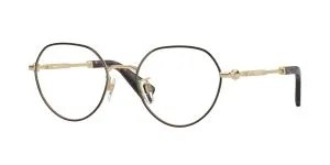 Burberry BE1388D 1109 แว่นสายตาทรงกลมโลหะน้ำตาล-ทองอ่อน สำหรับผู้ชาย