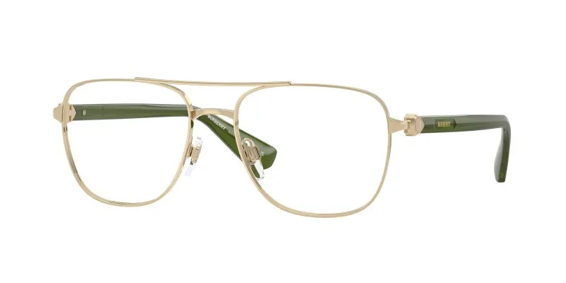 Burberry BE1396 1358 แว่นสายตาทรงนักบินโลหะทองอ่อน ผู้ชาย Burberry BE1396 1358 แว่นสายตาทรงนักบินโลหะทองอ่อน ผู้ชาย