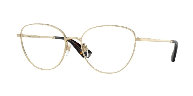 Burberry BE1398 1109 แว่นสายตาทรงตาแมวโลหะสีทองอ่อน สำหรับผู้หญิง