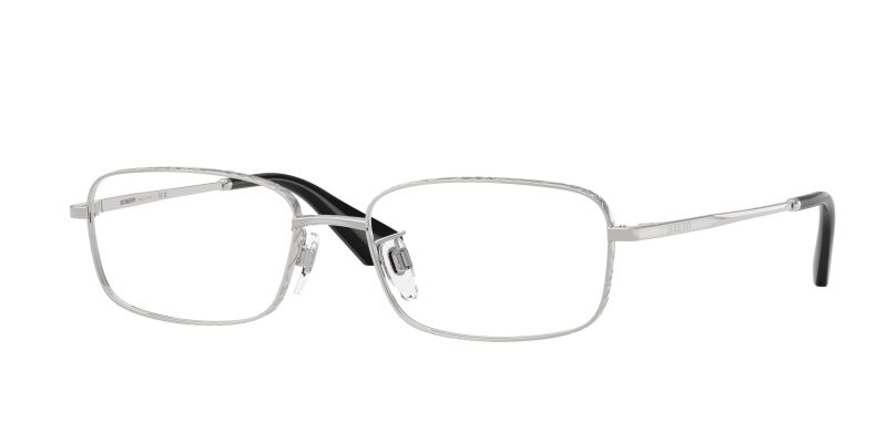 Burberry BE1402D 1005 แว่นสายตากรอบโลหะสีเงิน ลาย METAL CHECK ผู้ชาย