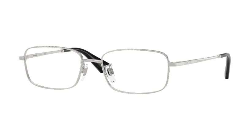 Burberry BE1402D 1005 แว่นสายตากรอบโลหะสีเงิน ลาย METAL CHECK ผู้ชาย