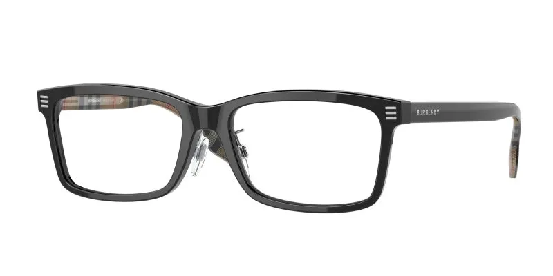 Burberry BE2352F 3773 แว่นสายตาอะซิเตทดำขาลาย Vintage Check สำหรับผู้ชาย