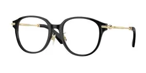 Burberry BE2412D 3001 แว่นสายตาทรงกลมสีดำขาทองอ่อน สำหรับผู้หญิง
