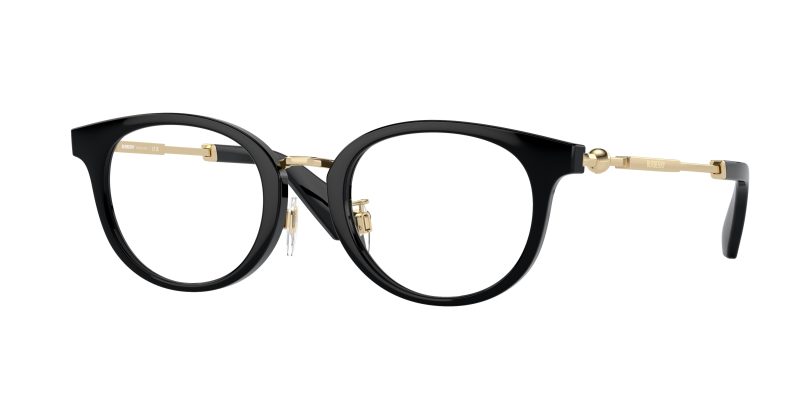 Burberry BE2413D 3001 แว่นสายตาสีดำขาทองอ่อน ทรงแฟนทอส สำหรับผู้หญิง
