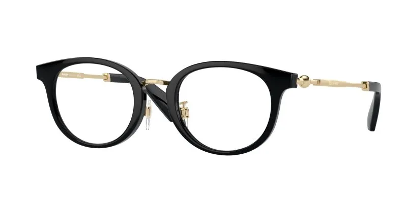 Burberry BE2413D 3001 แว่นสายตาสีดำขาทองอ่อน ทรงแฟนทอส สำหรับผู้หญิง
