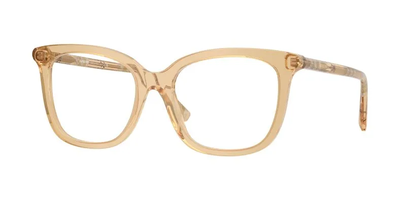 Burberry BE2430F 4167 แว่นสายตากรอบเบจ ลาย Tubular Check สำหรับผู้หญิง Burberry BE2430F 4167 แว่นสายตากรอบเบจ ลาย Tubular Check สำหรับผู้หญิง