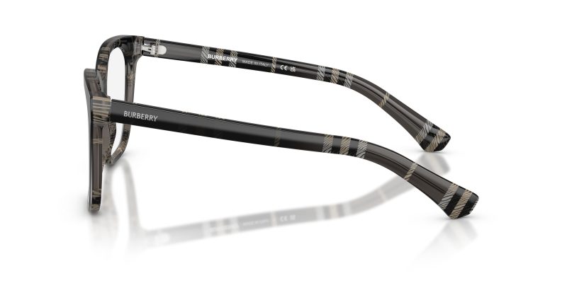 แว่นสายตา Burberry BE2438F 4200 มุมข้าง ลาย Gradient Check ขาแว่น