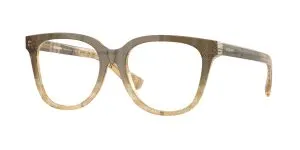 Burberry BE2439F 4201 แว่นสายตาอะซิเตทลาย Check Beige ทรงแฟนทอส สำหรับผู้หญิง