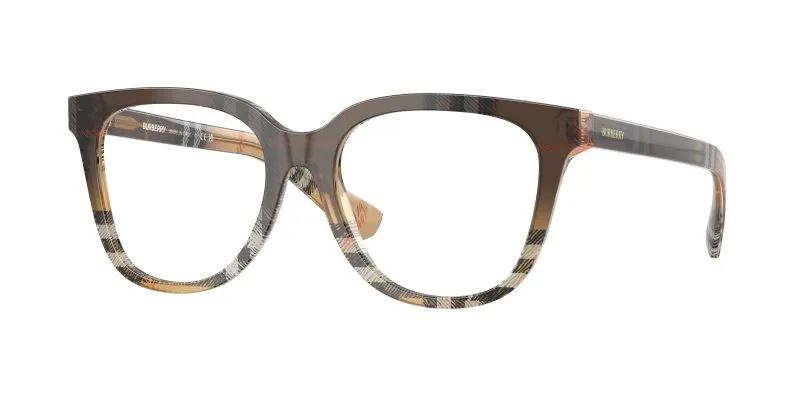Burberry BE2439F 4202 แว่นสายตาอะซิเตทลายหมากรุก Check Sand Gradient สำหรับผู้หญิง