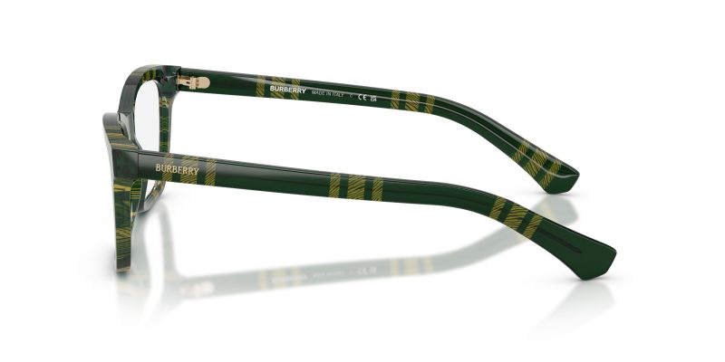 แว่นสายตา Burberry BE2440F 4169 มุมข้าง ลาย Gradient Check บนขาแว่นอะซิเตท