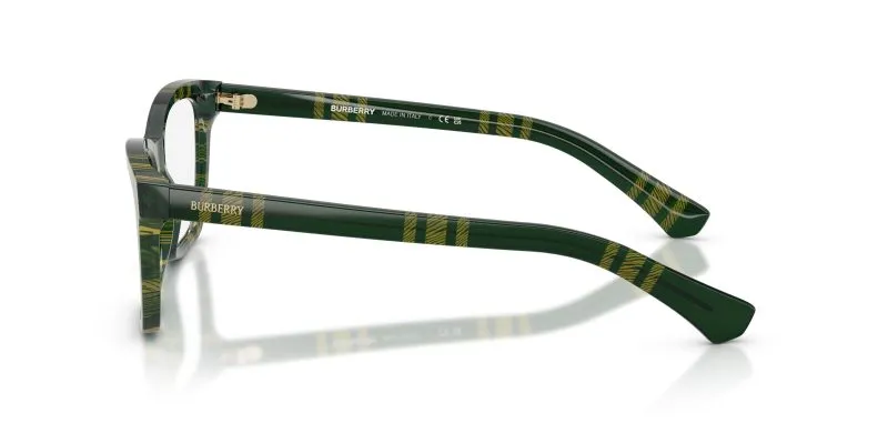 แว่นสายตา Burberry BE2440F 4169 มุมข้าง ลาย Gradient Check บนขาแว่นอะซิเตท