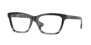 Burberry BE2440F 4200 แว่นสายตาอะซิเตทลาย Gradient Check เทา สำหรับผู้หญิง