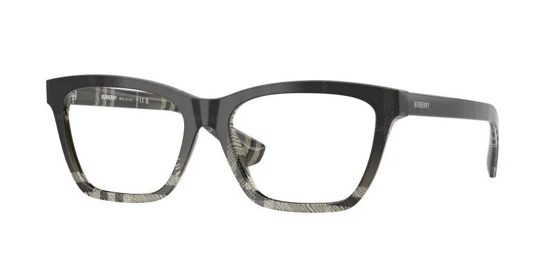 Burberry BE2440F 4200 แว่นสายตาอะซิเตทลาย Gradient Check เทา สำหรับผู้หญิง