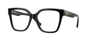 Burberry BE2443F 3001 แว่นสายตาทรงสี่เหลี่ยมอะซิเตทสีดำ สำหรับผู้หญิง