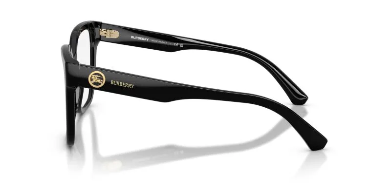 แว่นสายตา Burberry BE2443F 3001 มุมข้าง อะซิเตทดำขัดเงาคอลเลกชัน EKD