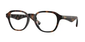 Burberry BE2444U 3002 แว่นสายตาทรงแฟนทอสสีฮาวานาเข้ม ลาย Embossed Check สำหรับผู้ชาย