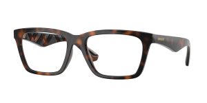 Burberry BE2446U 3002 แว่นสายตาทรงสี่เหลี่ยมผืนผ้าวัสดุฉีดสีฮาวานาเข้ม สำหรับผู้ชาย