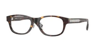 Burberry BE2449D 4205 แว่นสายตาทรงสี่เหลี่ยมผืนผ้าอะซิเตทสีฮาวานาเข้ม สำหรับผู้ชาย