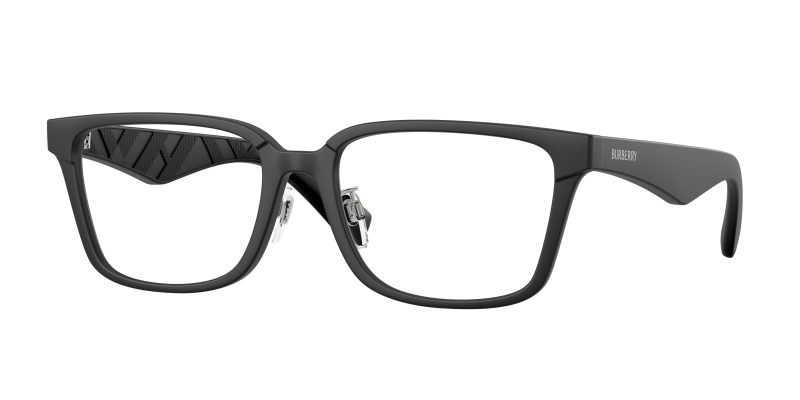 Burberry BE2450D 3464 แว่นสายตาทรงสี่เหลี่ยมสีดำด้าน Embossed Check สำหรับผู้ชาย