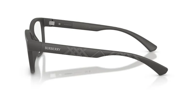 แว่นสายตา Burberry BE2451U 4233 มุมข้าง ลาย Textured Check บนขาแว่นสีเทาด้าน