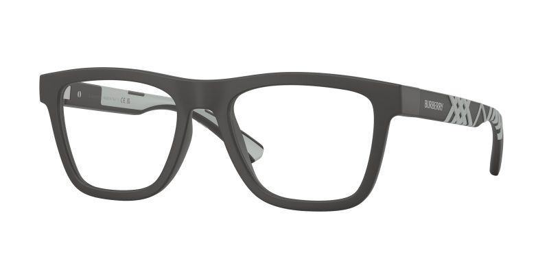 Burberry BE2452U 4233 แว่นสายตาทรงสี่เหลี่ยมผืนผ้าไนลอนสีเทาด้าน สำหรับผู้ชาย Burberry BE2452U 4233 แว่นสายตาทรงสี่เหลี่ยมผืนผ้าไนลอนสีเทาด้าน สำหรับผู้ชาย