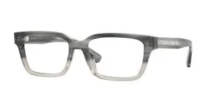 Burberry BE2453F 4208 แว่นสายตาทรงสี่เหลี่ยมผืนผ้าอะซิเตทไล่ระดับเทา สำหรับผู้ชาย