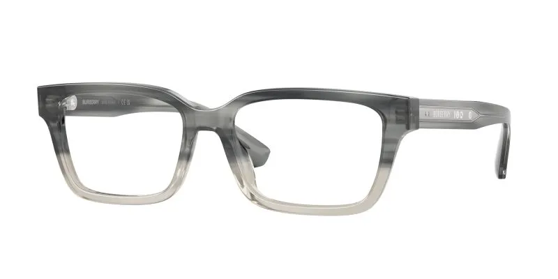 Burberry BE2453F 4208 แว่นสายตาทรงสี่เหลี่ยมผืนผ้าอะซิเตทไล่ระดับเทา สำหรับผู้ชาย