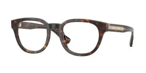 Burberry BE2454F 4205 แว่นสายตาทรงกลมอะซิเตทสี Dark Havana สำหรับผู้ชาย