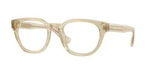 Burberry BE2454F 4226 แว่นสายตาทรงกลมอะซิเตทสีเบจ สำหรับผู้ชาย