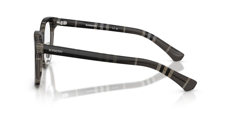 แว่นสายตา Burberry BE2455F 4200 มุมข้าง ลาย Check Gradient Grey บนอะซิเตท